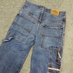 Flyp Carpenter Jeans Men's 29x32*‎ (31x30) Blue Cargo Zip Pocket Y2K Grunge